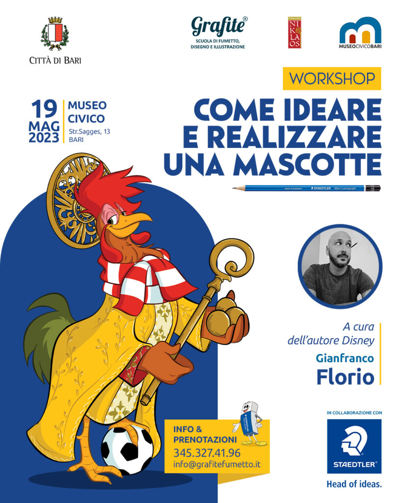 Come Ideare e Realizzare Una Mascotte: workshop gratuito con Gianfranco Florio in collaborazione con Staedtler